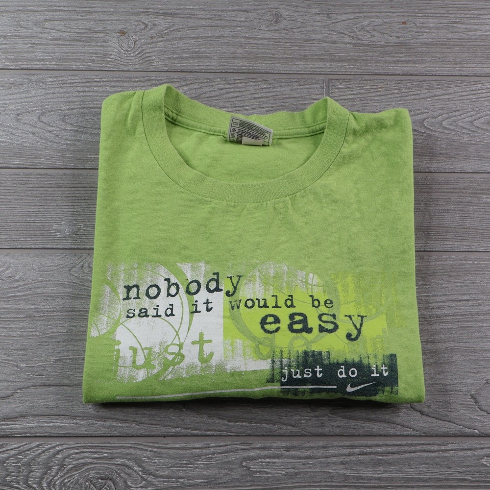 Nike Nobody Said It Would Be Easy Graphic Tee Men's XL Vintage 90s Y2K